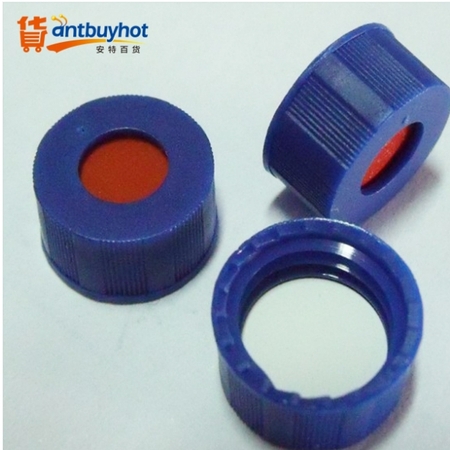 安特优品-9-425中心孔蓝盖；红色硅橡胶/白色PTFE隔垫-AT-9300-B